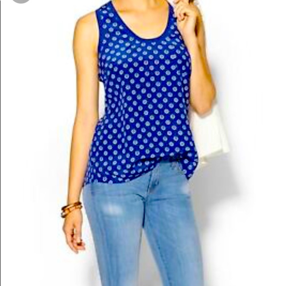 Joie Alicia Silk Racerback Tank, Nautical